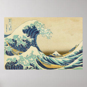 Pôster A Grande Onda na Costa de Kanagawa Cartaz