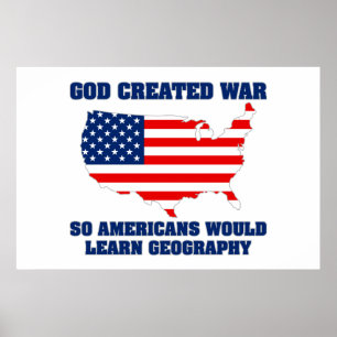 Poster A guerra criada deus assim que os americanos