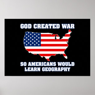 Pôster A guerra criada deus assim que os americanos