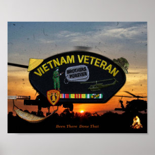 Poster A guerra de Vietnam Nam controla o remendo dos