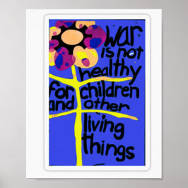 Poster A guerra não é saudável para as crianças