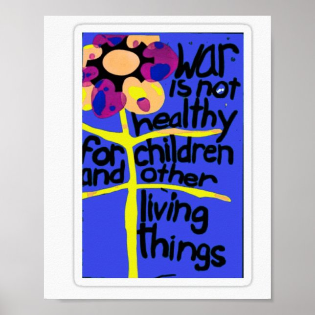 Poster A guerra não é saudável para as crianças (Frente)