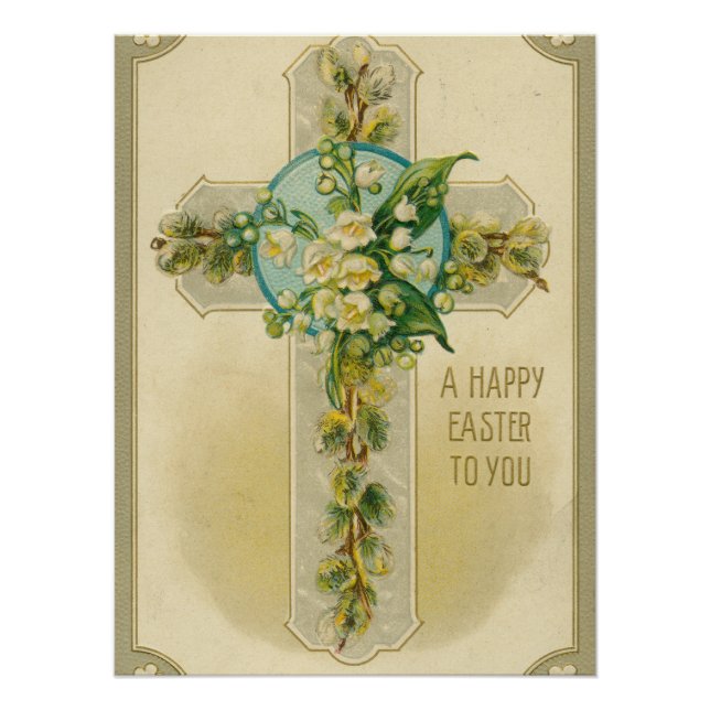 Pôster A Happy Easter to You - Antique Postcard,  (Frente)