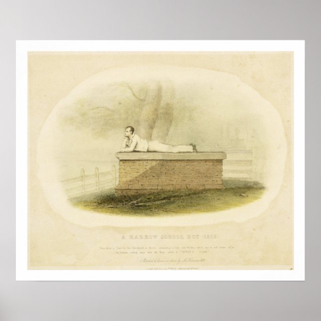 Pôster A Harrow School Boy (1805) - Lord Byron (1788-1824 (Frente)