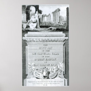 Poster A história da diminuição e queda de romano