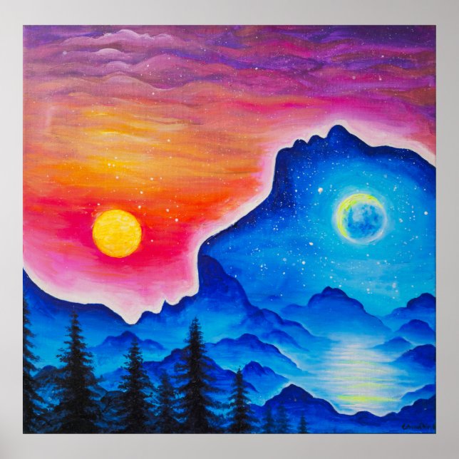 Poster A história do sol e da lua (Frente)