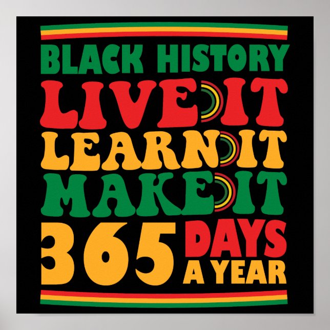 Poster A História Negra Aprende-O A Viver 365 Dias (Frente)
