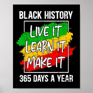 Poster A História Negra Aprende-O A Viver E A Transformar