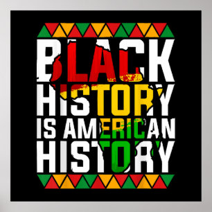 Poster A História Negra É História Americana Patriótica
