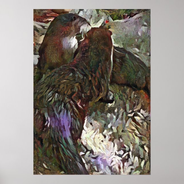 Poster A.I. Otters brincando de diversão caprichosa (Frente)