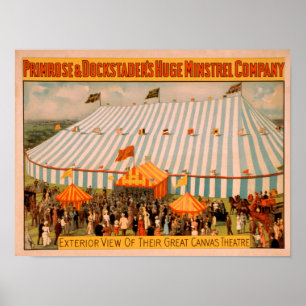 Poster A ideia exterior do Minstrel do teatro enorme das