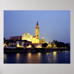 Poster A igreja de Sant'Anastasia em Verona, Itália.