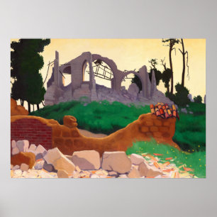Poster A Igreja de Souain, 1917, por Felix Vallotton