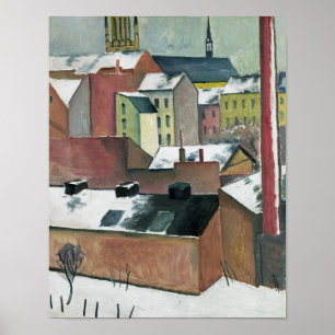 Pôster A igreja de St Mary em Bona em Neve, 1911