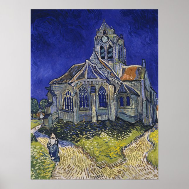 Poster A Igreja em Auvers por Vincent van Gogh (Frente)