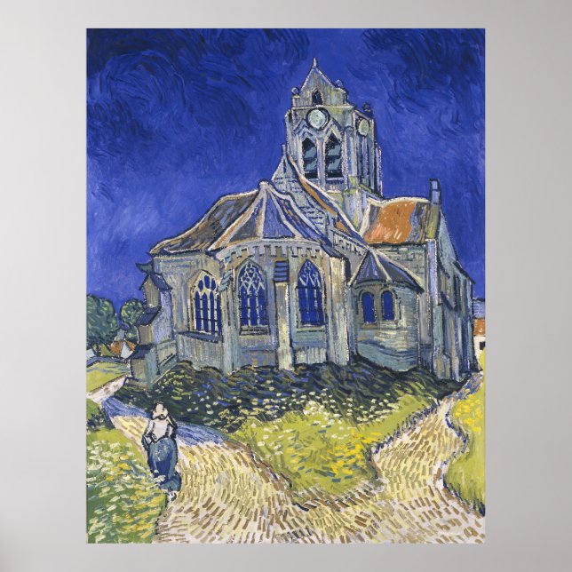 Poster A Igreja em Auvers Vincent Gogh (Frente)