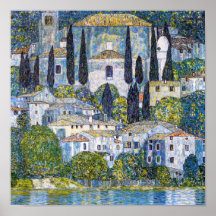 A Igreja em Cassone | Gustav Klimt | Cartaz