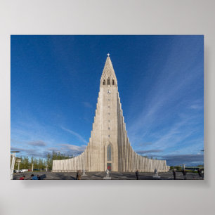 Poster A igreja Hallgrímskirkja em Reykjavík