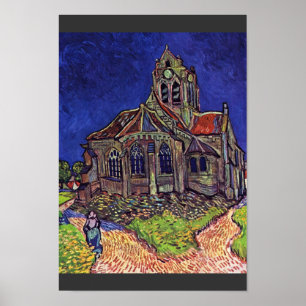 Pôster A igreja no Auvers-sur-Oise, por Vincent Van
