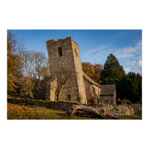 Pôster A Igreja Torta de St Martin em Cwmyoy, País de Gal