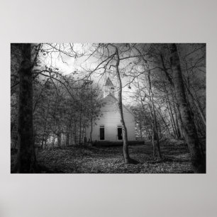 Pôster A igreja velha da angra de Great Smoky Mountains