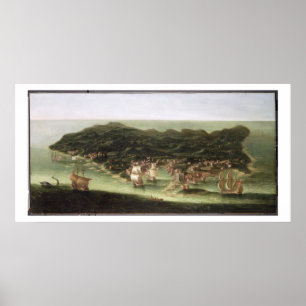 Pôster A ilha de Barbados, c.1694 (óleo em canvas)