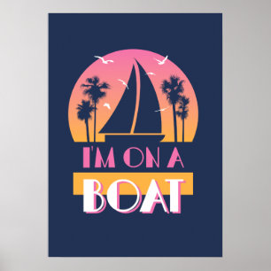 Pôster A ilha só - eu estou em um barco