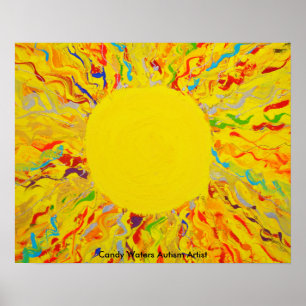 Poster A "iluminação" por doces molha o artista do