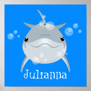 Poster A ilustração de desenhos animados de bolhas de g