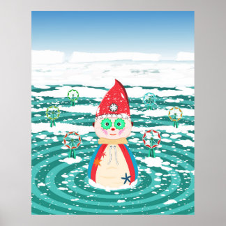 Poster A ilustração de Natal atrasada