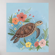 A ilustração de uma tartaruga marinha