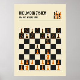 Poster A Ilustração de Xadrez do Sistema de Londres