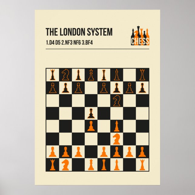 Poster A Ilustração de Xadrez do Sistema de Londres (Frente)