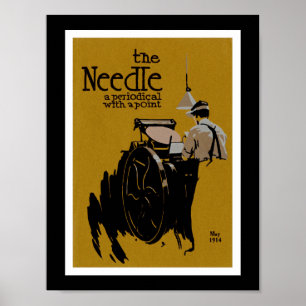 Poster A ilustração do periódico da agulha