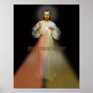 Poster A imagem devocional de Vilnius do compaixão divin