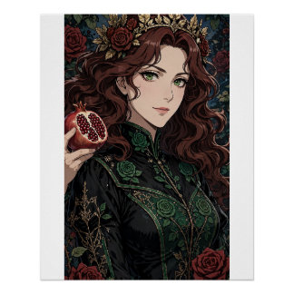 Pôster A Imperatriz Tarot Arte Gótico Anime — Rosalind Th