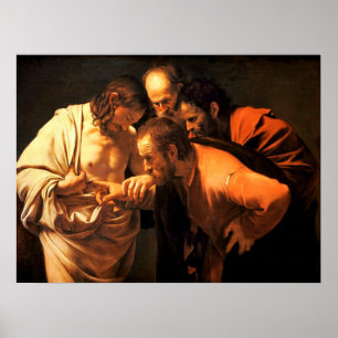 Poster A Incredulidade Do Santo Thomas Por Caravaggio