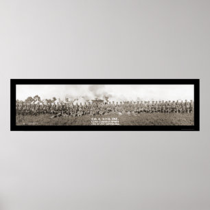 Pôster A infantaria acampa a foto 1917 do OH do cantão