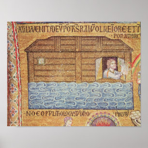 Pôster A inundação, do vestíbulo, detalhe de Noah