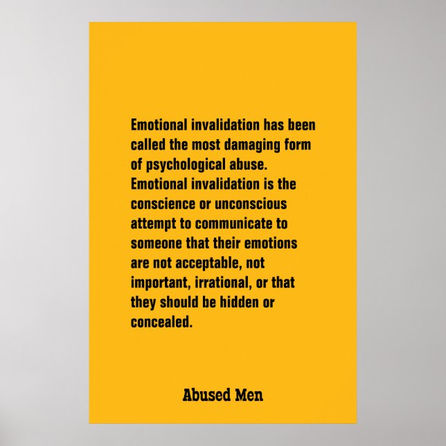 Pôster A Invalidação Emocional Foi Chamada ... (Frente)