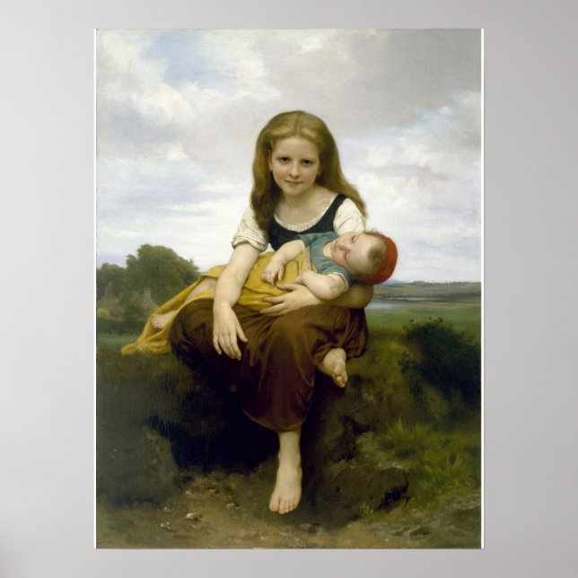 Poster A Irmã Mais Velho de Bouguereau (Frente)