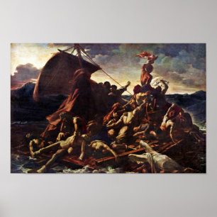 Pôster A jangada do Medusa, pelo Th de Géricault Jean