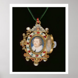 Pôster A Joia Gresley, com retratos miniatura de Sir