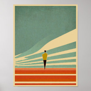 Poster " A Jornada" Arte inspiracional minimalista