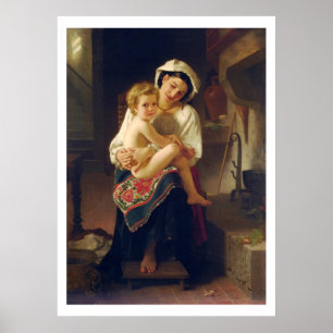 Pôster A jovem mãe Gazing, William Adolphe Bouguereau