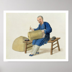 Poster A Lantern Painter, plate 20 from 'The Costume of C