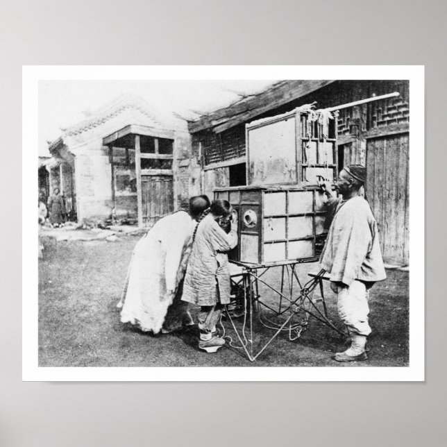Pôster A lanterna mágica, c.1870 (foto b/w) (Frente)