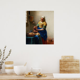 Poster A Leiteira Johannes Vermeer