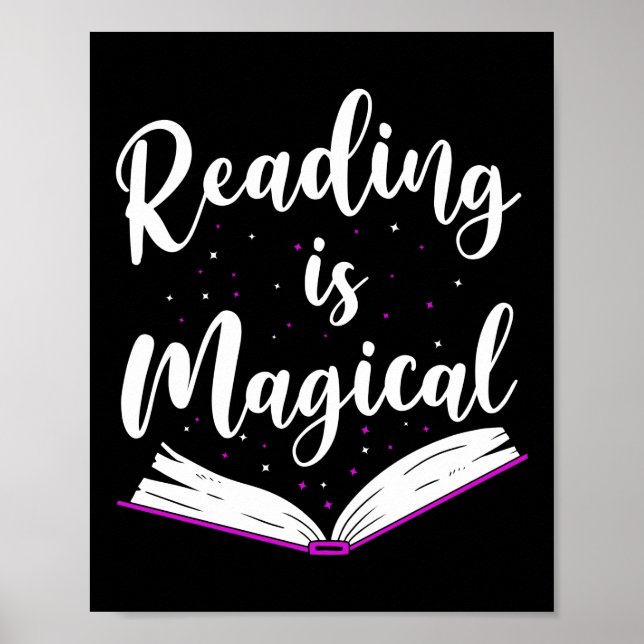 Poster A Leitura De Letras De Livros É Magia (Frente)