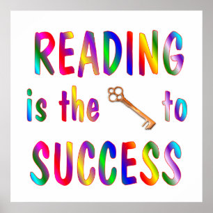 Pôster A leitura é chave ao sucesso